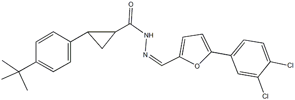 2-(4-tert-butylphenyl)-N'-{[5-(3,4-dichlorophenyl)-2-furyl]methylene}cyclopropanecarbohydrazide 结构式