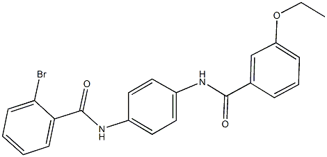2-bromo-N-{4-[(3-ethoxybenzoyl)amino]phenyl}benzamide 结构式