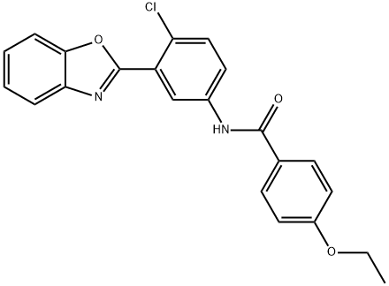 N-[3-(1,3-benzoxazol-2-yl)-4-chlorophenyl]-4-ethoxybenzamide 结构式