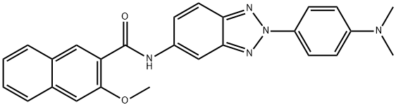 N-{2-[4-(dimethylamino)phenyl]-2H-1,2,3-benzotriazol-5-yl}-3-methoxy-2-naphthamide 结构式