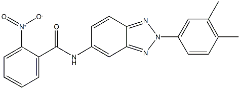 N-[2-(3,4-dimethylphenyl)-2H-1,2,3-benzotriazol-5-yl]-2-nitrobenzamide 结构式
