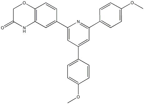 6-[4,6-bis(4-methoxyphenyl)-2-pyridinyl]-2H-1,4-benzoxazin-3(4H)-one 结构式