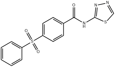 4-(phenylsulfonyl)-N-(1,3,4-thiadiazol-2-yl)benzamide 结构式