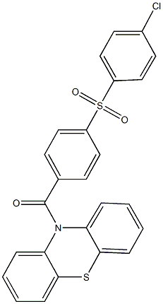 10-{4-[(4-chlorophenyl)sulfonyl]benzoyl}-10H-phenothiazine 结构式