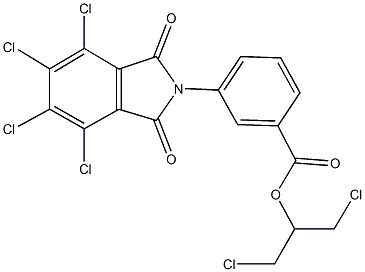 2-chloro-1-(chloromethyl)ethyl 3-(4,5,6,7-tetrachloro-1,3-dioxo-1,3-dihydro-2H-isoindol-2-yl)benzoate 结构式