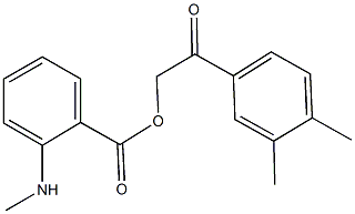 2-(3,4-dimethylphenyl)-2-oxoethyl 2-(methylamino)benzoate 结构式