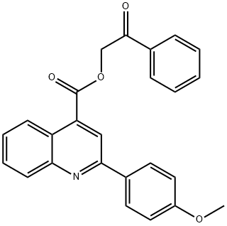 2-oxo-2-phenylethyl 2-(4-methoxyphenyl)-4-quinolinecarboxylate 结构式