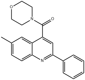 6-methyl-4-(4-morpholinylcarbonyl)-2-phenylquinoline 结构式