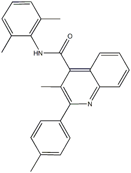 N-(2,6-dimethylphenyl)-3-methyl-2-(4-methylphenyl)-4-quinolinecarboxamide 结构式