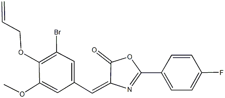 4-[4-(allyloxy)-3-bromo-5-methoxybenzylidene]-2-(4-fluorophenyl)-1,3-oxazol-5(4H)-one 结构式