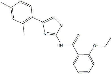 N-[4-(2,4-dimethylphenyl)-1,3-thiazol-2-yl]-2-ethoxybenzamide 结构式