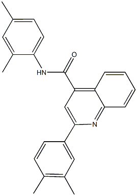 N-(2,4-dimethylphenyl)-2-(3,4-dimethylphenyl)-4-quinolinecarboxamide 结构式