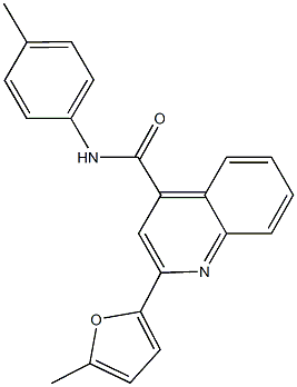 2-(5-methyl-2-furyl)-N-(4-methylphenyl)-4-quinolinecarboxamide 结构式