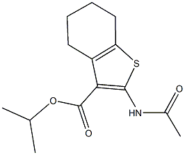 isopropyl 2-(acetylamino)-4,5,6,7-tetrahydro-1-benzothiophene-3-carboxylate 结构式