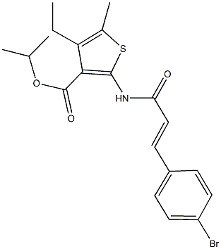 isopropyl 2-{[3-(4-bromophenyl)acryloyl]amino}-4-ethyl-5-methyl-3-thiophenecarboxylate 结构式