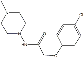 2-(4-chlorophenoxy)-N-(4-methyl-1-piperazinyl)acetamide 结构式