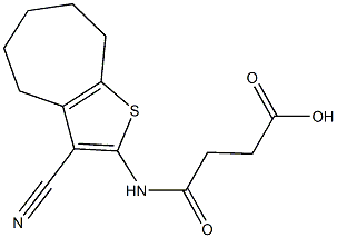 4-[(3-cyano-5,6,7,8-tetrahydro-4H-cyclohepta[b]thien-2-yl)amino]-4-oxobutanoic acid 结构式