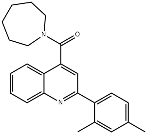 4-(1-azepanylcarbonyl)-2-(2,4-dimethylphenyl)quinoline 结构式