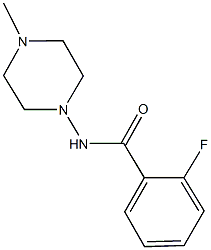 2-fluoro-N-(4-methyl-1-piperazinyl)benzamide 结构式