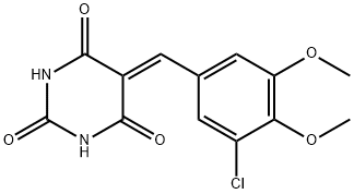 5-(3-chloro-4,5-dimethoxybenzylidene)-2,4,6(1H,3H,5H)-pyrimidinetrione 结构式