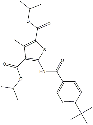 diisopropyl 5-[(4-tert-butylbenzoyl)amino]-3-methyl-2,4-thiophenedicarboxylate 结构式