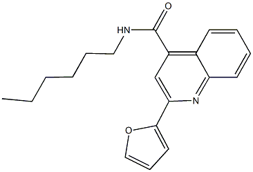 2-(2-furyl)-N-hexyl-4-quinolinecarboxamide 结构式