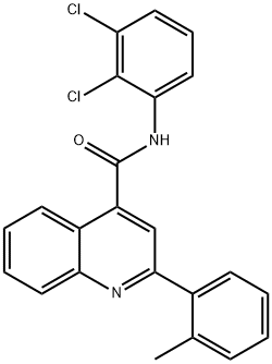 N-(2,3-dichlorophenyl)-2-(2-methylphenyl)-4-quinolinecarboxamide 结构式