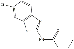 N-(6-chloro-1,3-benzothiazol-2-yl)butanamide 结构式