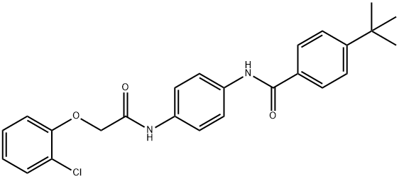 4-tert-butyl-N-(4-{[(2-chlorophenoxy)acetyl]amino}phenyl)benzamide 结构式