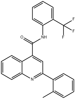 2-(2-methylphenyl)-N-[2-(trifluoromethyl)phenyl]-4-quinolinecarboxamide 结构式