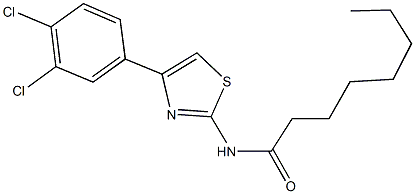 N-[4-(3,4-dichlorophenyl)-1,3-thiazol-2-yl]octanamide 结构式