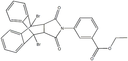 ethyl 3-(1,8-dibromo-16,18-dioxo-17-azapentacyclo[6.6.5.0~2,7~.0~9,14~.0~15,19~]nonadeca-2,4,6,9,11,13-hexaen-17-yl)benzoate 结构式