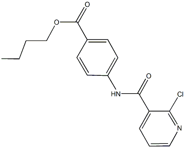 butyl 4-{[(2-chloro-3-pyridinyl)carbonyl]amino}benzoate 结构式