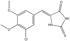 5-(3-chloro-4,5-dimethoxybenzylidene)-2-thioxo-4-imidazolidinone 结构式