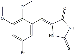 5-(5-bromo-2,3-dimethoxybenzylidene)-2-thioxo-4-imidazolidinone 结构式