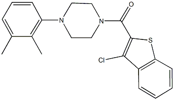 1-[(3-chloro-1-benzothien-2-yl)carbonyl]-4-(2,3-dimethylphenyl)piperazine 结构式