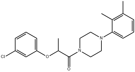 1-[2-(3-chlorophenoxy)propanoyl]-4-(2,3-dimethylphenyl)piperazine 结构式