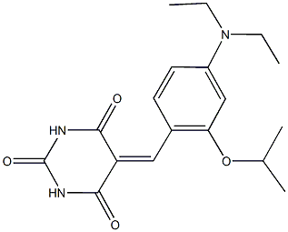 5-[4-(diethylamino)-2-isopropoxybenzylidene]-2,4,6(1H,3H,5H)-pyrimidinetrione 结构式