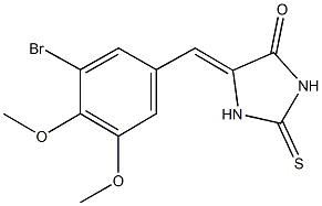 5-(3-bromo-4,5-dimethoxybenzylidene)-2-thioxo-4-imidazolidinone 结构式