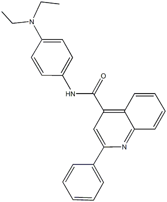 N-[4-(diethylamino)phenyl]-2-phenyl-4-quinolinecarboxamide 结构式