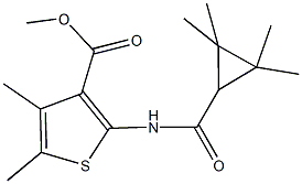 methyl 4,5-dimethyl-2-{[(2,2,3,3-tetramethylcyclopropyl)carbonyl]amino}-3-thiophenecarboxylate 结构式