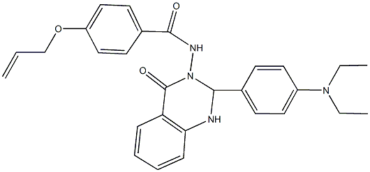 4-(allyloxy)-N-(2-[4-(diethylamino)phenyl]-4-oxo-1,4-dihydro-3(2H)-quinazolinyl)benzamide 结构式