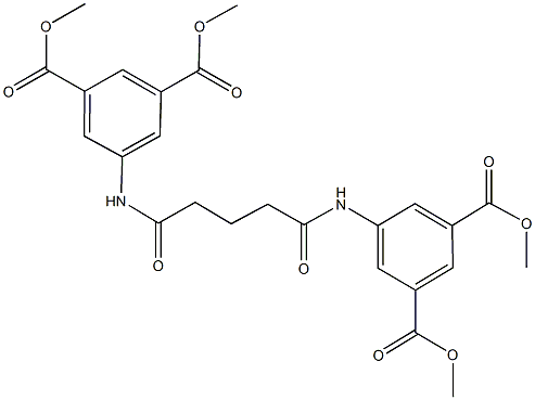 dimethyl 5-({5-[3,5-bis(methoxycarbonyl)anilino]-5-oxopentanoyl}amino)isophthalate 结构式