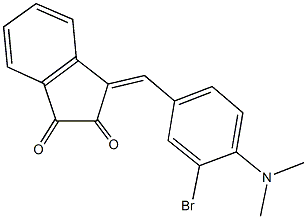 3-[3-bromo-4-(dimethylamino)benzylidene]-1H-indene-1,2(3H)-dione 结构式