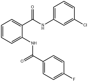 N-(3-chlorophenyl)-2-[(4-fluorobenzoyl)amino]benzamide 结构式