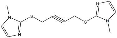 1-methyl-2-({4-[(1-methyl-1H-imidazol-2-yl)sulfanyl]-2-butynyl}sulfanyl)-1H-imidazole 结构式