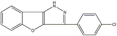 3-(4-chlorophenyl)-1H-[1]benzofuro[3,2-c]pyrazole 结构式