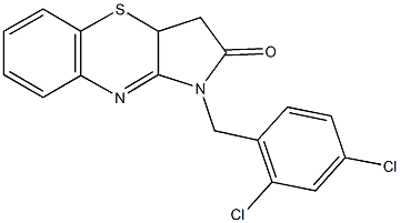 1-(2,4-dichlorobenzyl)-3,3a-dihydropyrrolo[3,2-b][1,4]benzothiazin-2(1H)-one 结构式