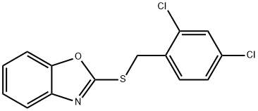 2-[(2,4-dichlorobenzyl)sulfanyl]-1,3-benzoxazole 结构式