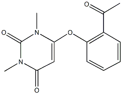 6-(2-acetylphenoxy)-1,3-dimethyl-2,4(1H,3H)-pyrimidinedione 结构式